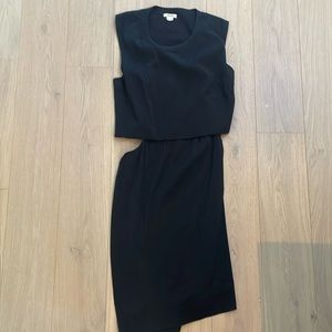Helmut lang size 6 black dress with cut outs